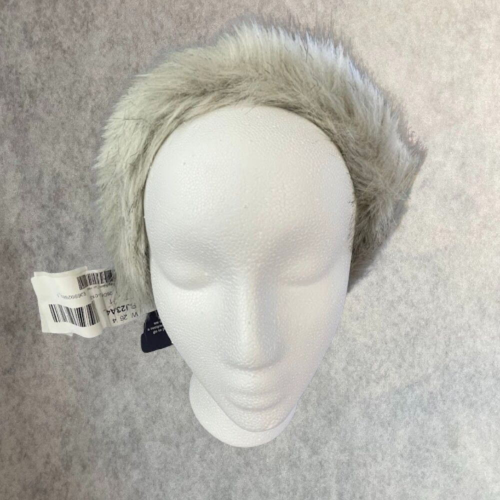 Turtle Fur Fabulous Fay Headband Gray Faux Fur Fleece Lined Womens OS NEW!